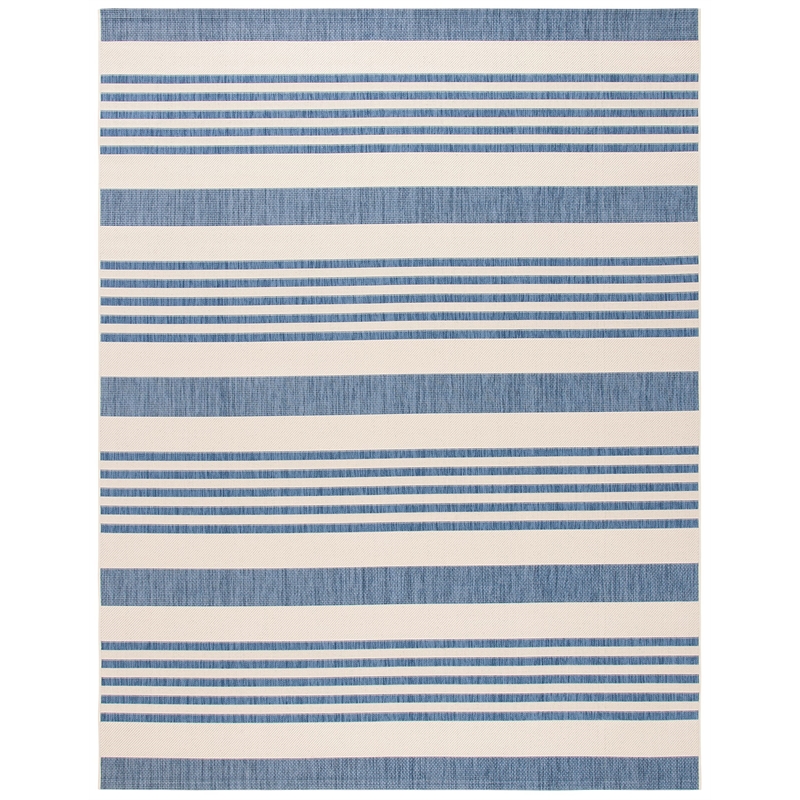 Pemberly Row Contemporary Beige Indoor Outdoor Rug 9' x 12' for Any Room