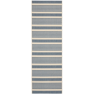 Pemberly Row Contemporary Beige Indoor Outdoor Runner Rug 2'3&quot x 8'