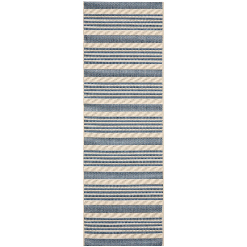 Pemberly Row Contemporary Beige Indoor Outdoor Runner Rug 2'3