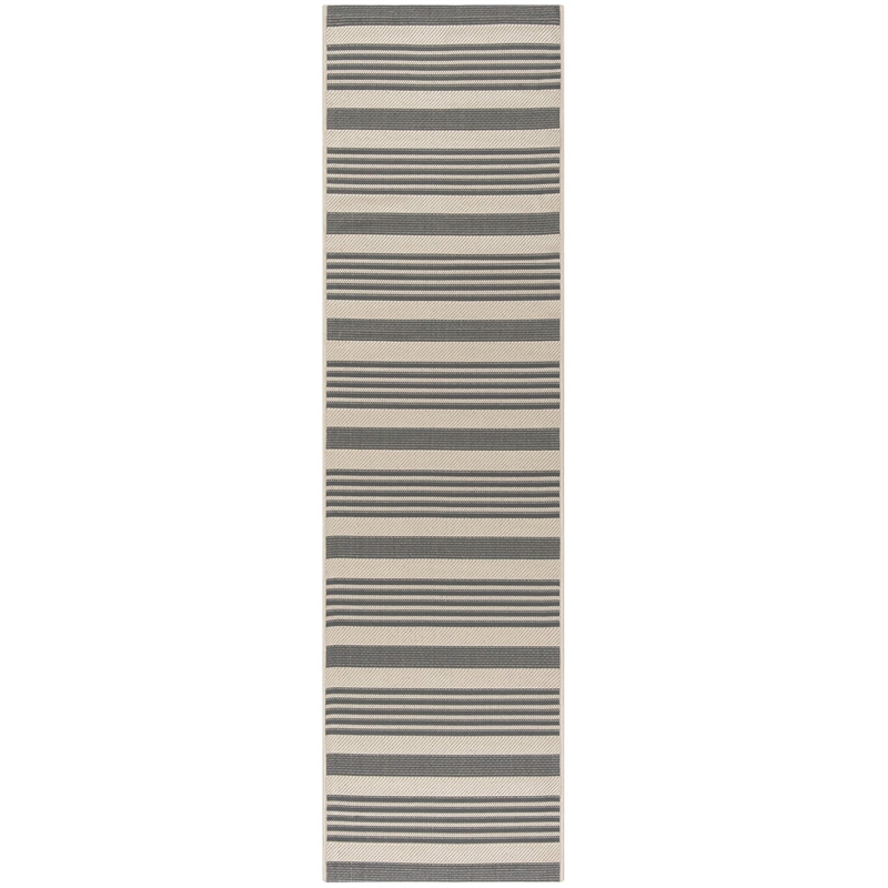 Pemberly Row Grey Indoor Outdoor Rug 9' x 12' for Living Spaces