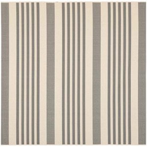 Pemberly Row Grey Indoor Outdoor Rug in Square 4' for Any Room