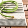 Pemberly Row Contemporary Grey Indoor Outdoor Rug in Square 5'3