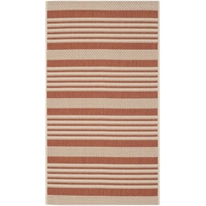 Pemberly Row Contemporary Terracotta Indoor Outdoor Rug 2' x 3'7&quot Accent