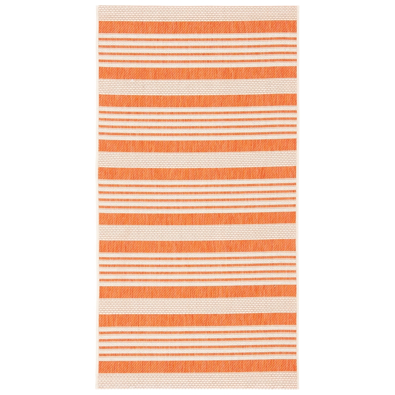 Pemberly Row Contemporary Terracotta Indoor Outdoor Rug 2'7