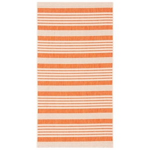 Pemberly Row Contemporary Terracotta Indoor Outdoor Rug 2'7&quot x 5' Accent