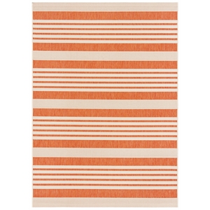 Pemberly Row Contemporary Terracotta Indoor Outdoor Rug 5'3&quot x 7'7&quot