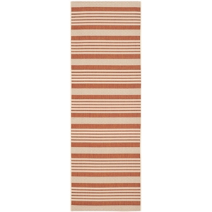 Pemberly Row Terracotta Indoor Outdoor Runner Rug 2'3&quot x 6'7&quot