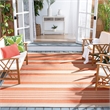 Pemberly Row Contemporary Terracotta Indoor Outdoor Rug in Square 7'10