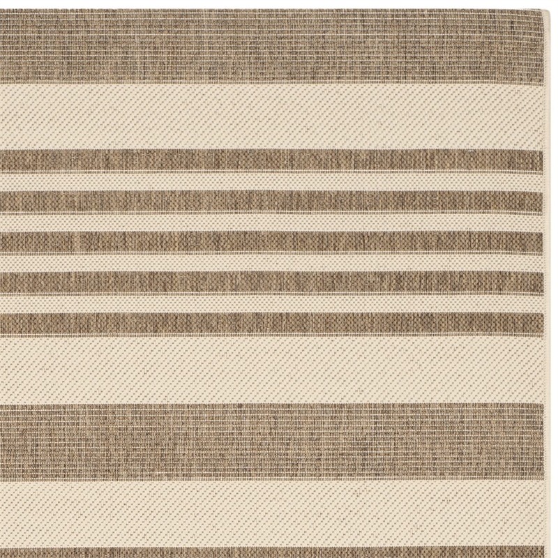 Pemberly Row Brown Indoor Outdoor Rug 5'3