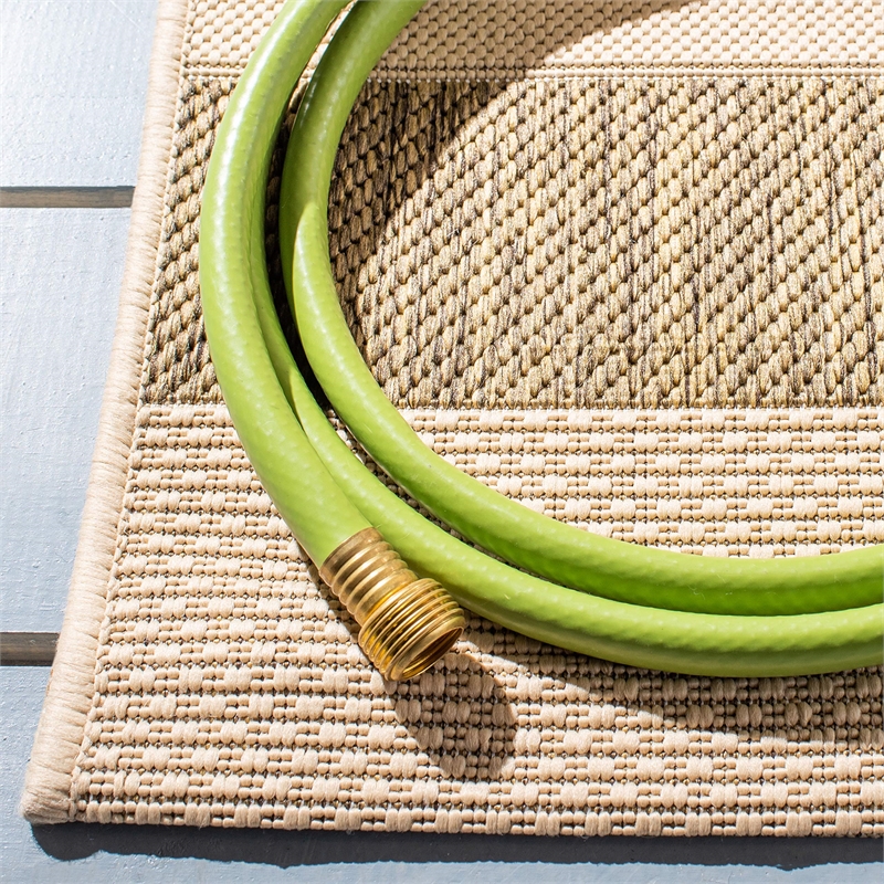 Pemberly Row Brown Indoor Outdoor Rug 6'7