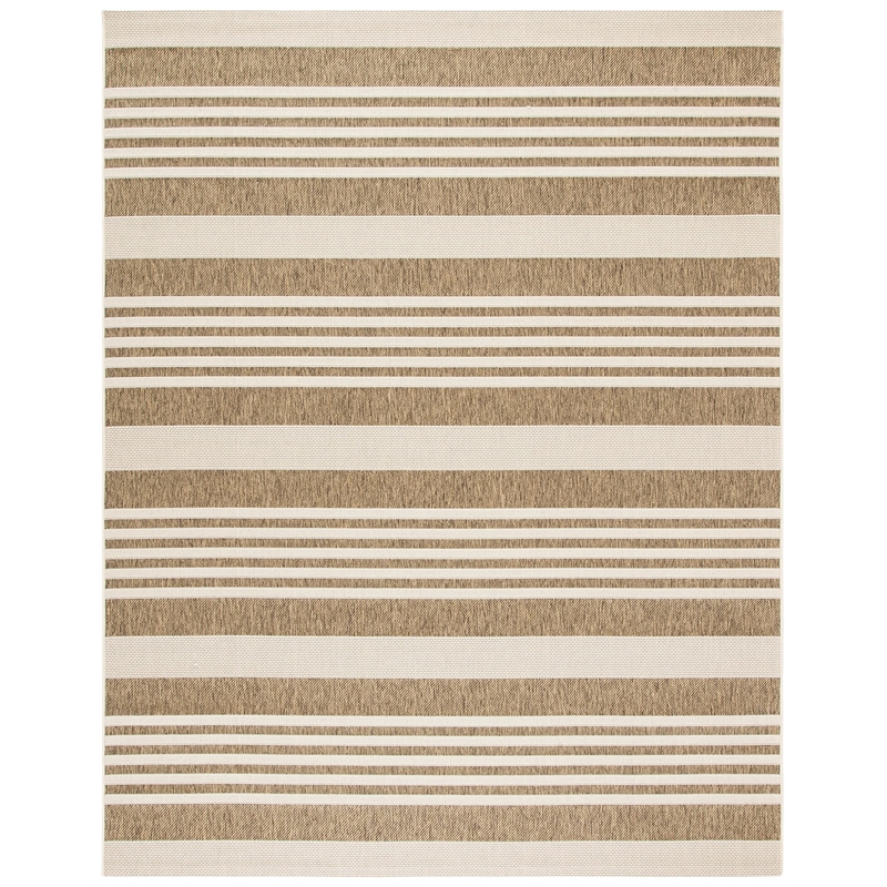 Pemberly Row Brown Indoor Outdoor Rug 8' x 11' for Living Spaces