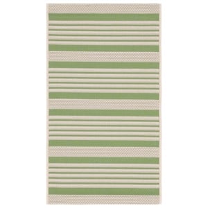 Pemberly Row Contemporary Green Indoor Outdoor Accent Rug 2' x 3'7&quot