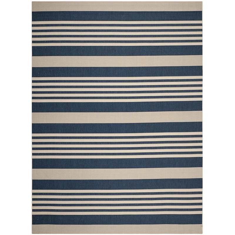 Pemberly Row Navy Indoor Outdoor Rug 6'7