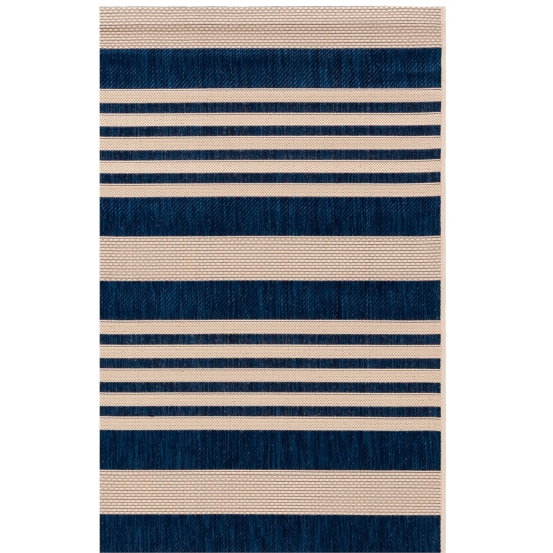 Pemberly Row Navy Indoor Outdoor Rug 8' x 11' for Living Spaces