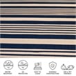 Pemberly Row Contemporary Navy Indoor Outdoor Runner Rug 2'3