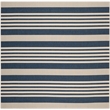 Pemberly Row Contemporary Navy Indoor Outdoor Rug in Square 7'10