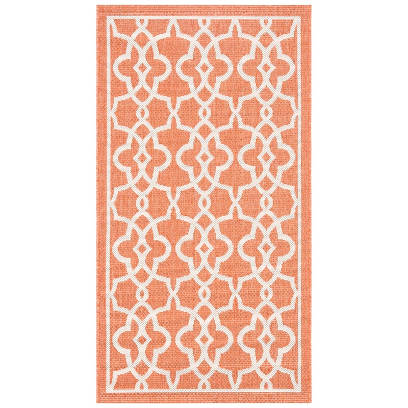 Pemberly Row Contemporary Terracotta Indoor Outdoor Accent Rug 2'7