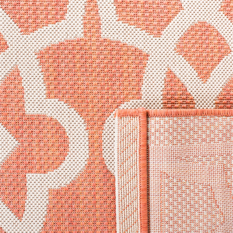 Pemberly Row Contemporary Terracotta Indoor Outdoor Accent Rug 2'7