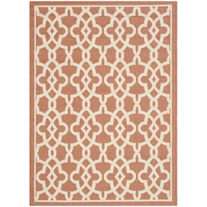 Pemberly Row Terracotta Indoor Outdoor Rug 4' x 5'7&quot for Any Room