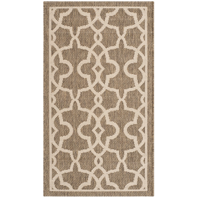 Pemberly Row Contemporary Mocha Indoor Outdoor Accent Rug 2' x 3'7