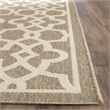 Pemberly Row Contemporary Mocha Indoor Outdoor Accent Rug 2' x 3'7