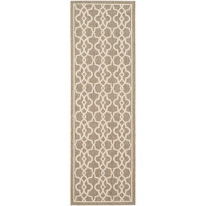 Pemberly Row Contemporary Mocha Indoor Outdoor Runner Rug 2'7&quot x 8'2&quot