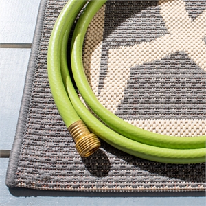 Pemberly Row Contemporary Grey Indoor Outdoor Accent Rug 2' x 3'7&quot