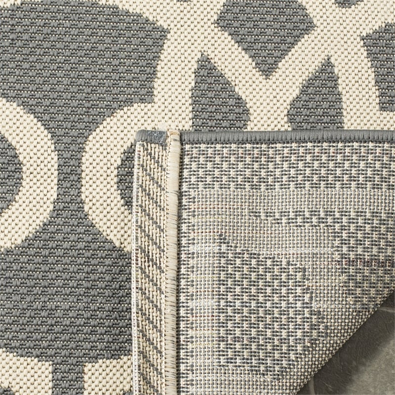 Pemberly Row Grey Indoor Outdoor Rug 8' x 11' for Living Spaces