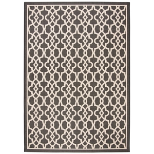 Pemberly Row Black Indoor Outdoor Rug 6'7&quot x 9'6&quot for Any Room