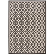 Pemberly Row Black Indoor Outdoor Rug 6'7