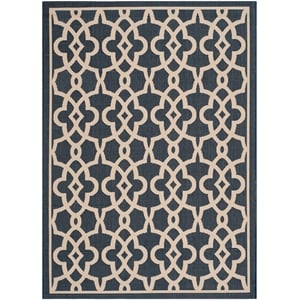Pemberly Row Navy Indoor Outdoor Rug 4' x 5'7&quot for Any Space