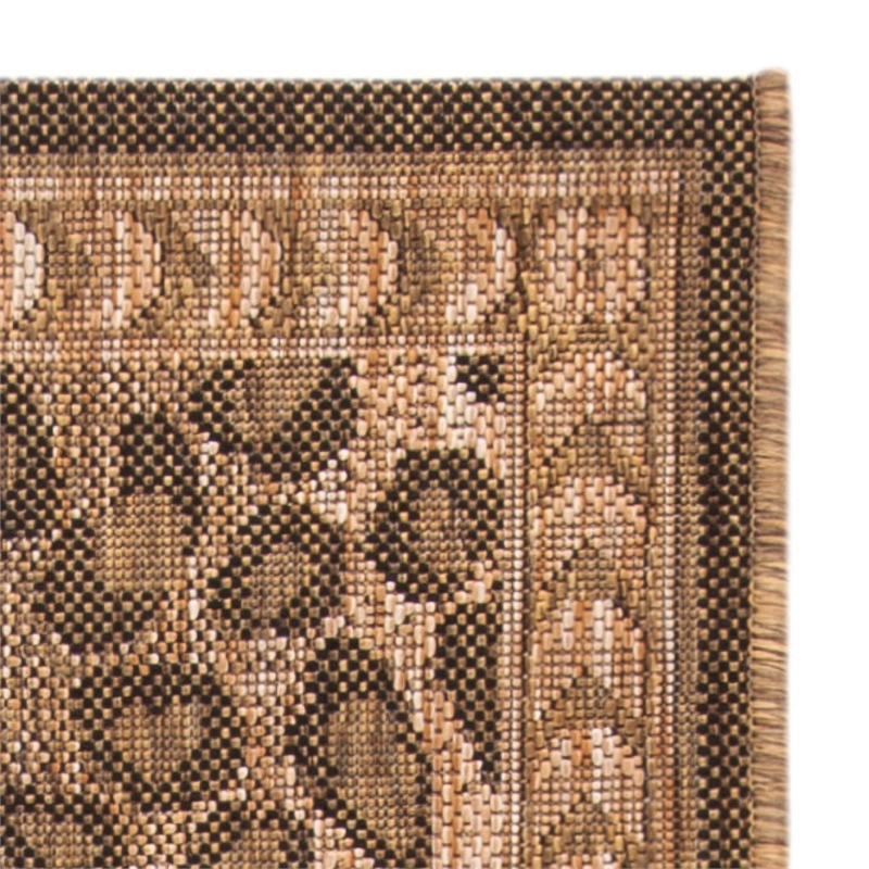 Pemberly Row Natural Indoor Outdoor Rug in Square 7'10