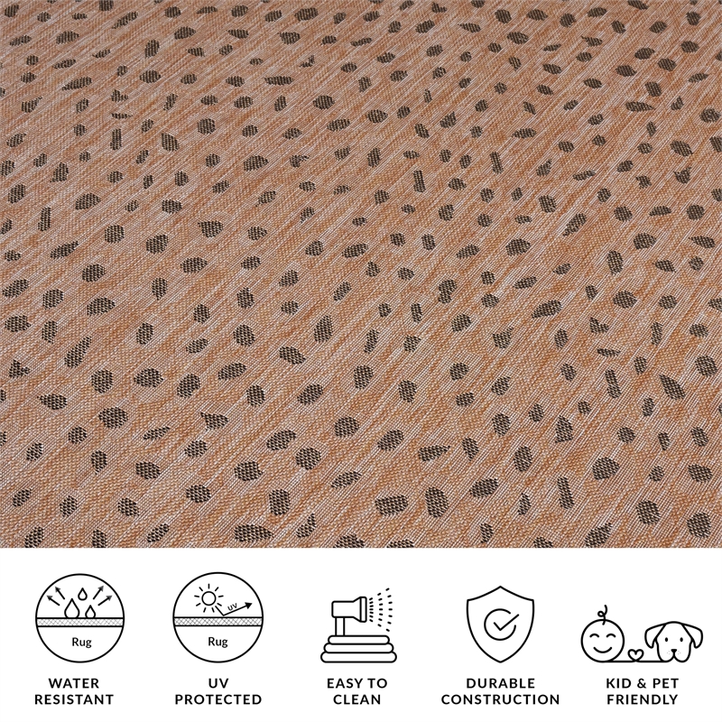 Pemberly Row Contemporary Natural Indoor Outdoor Accent Rug 2' x 3'7