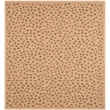 Pemberly Row Natural Indoor Outdoor Rug in Square 6'7