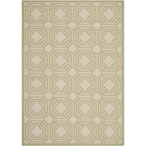 Pemberly Row Contemporary Beige Indoor Outdoor Accent Rug 2' x 3'7&quot