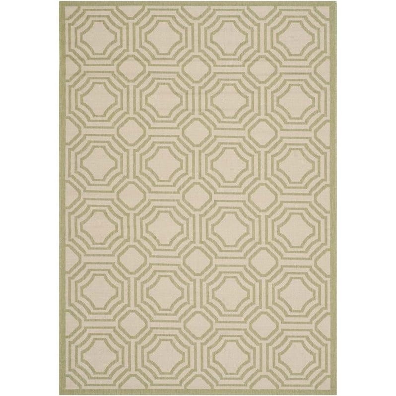 Pemberly Row Beige Indoor Outdoor Rug 5'3