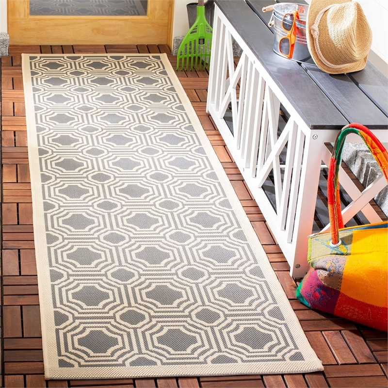 Pemberly Row Anthracite Indoor Outdoor Rug 5'3