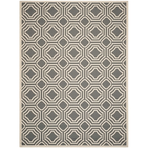 Pemberly Row Anthracite Indoor Outdoor Rug 8' x 11' for Rooms
