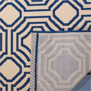 Pemberly Row Contemporary Beige Indoor Outdoor Runner Rug 2'3&quot x 6'7&quot