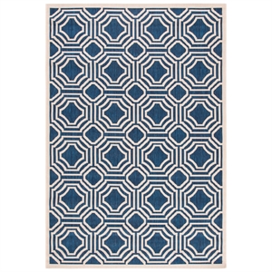 Pemberly Row Navy Indoor Outdoor Rug 4' x 5'7&quot for Any Space