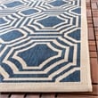 Pemberly Row Contemporary Navy Indoor Outdoor Rug 9' x 12' for Any Room