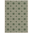 Pemberly Row Contemporary Dark Green Indoor Outdoor Accent Rug 2'7