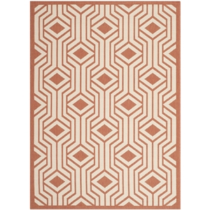 Pemberly Row Beige Indoor Outdoor Rug 4' x 5'7&quot for Any Room