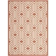 Pemberly Row Beige Indoor Outdoor Rug 4' x 5'7