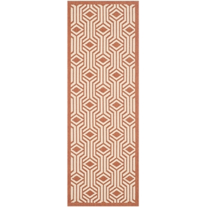 Pemberly Row Contemporary Beige Indoor Outdoor Runner Rug 2'3&quot x 6'7&quot