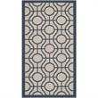 Pemberly Row Contemporary Beige Indoor Outdoor Accent Rug 2'7