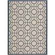 Pemberly Row Beige Indoor Outdoor Rug 4' x 5'7