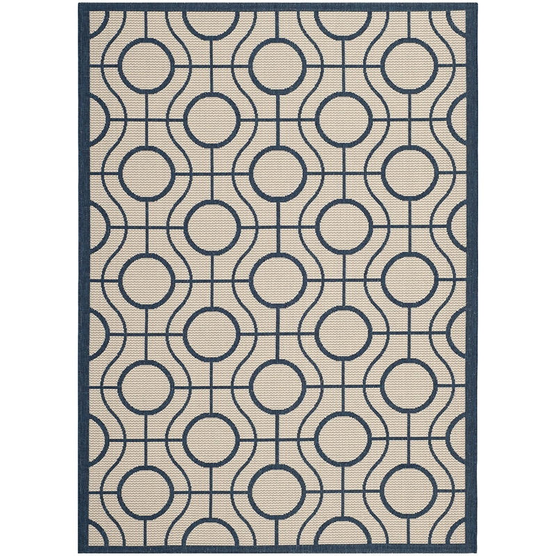 Pemberly Row Beige Indoor Outdoor Rug 5'3