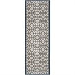 Pemberly Row Contemporary Beige Indoor Outdoor Runner Rug 2'3
