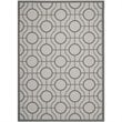 Pemberly Row Light Grey Indoor Outdoor Rug 8' x 11' for Rooms